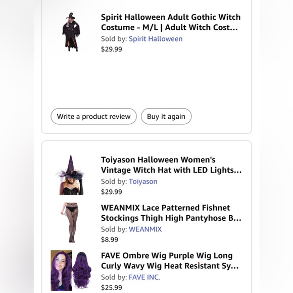 Adult Spirit Halloween Purple Witch Costume + EXTRA ACCESSORIES FOR COSTUME - Picture 3 of 16